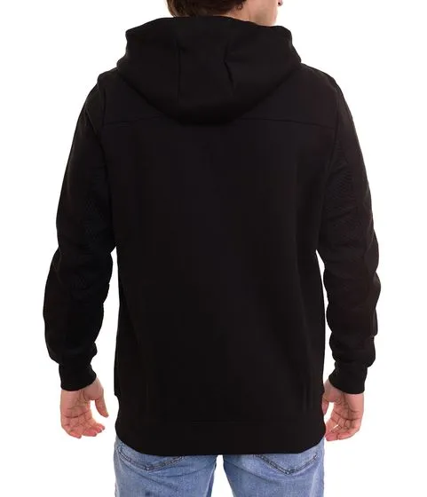 Felpa da uomo PUMA BMW MMS, giacca sportiva per la mezza stagione con cappuccio 535864 01 nero